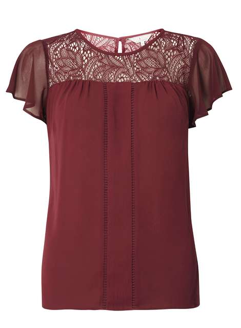 **Billie & Blossom Mulberry Lace Insert Top